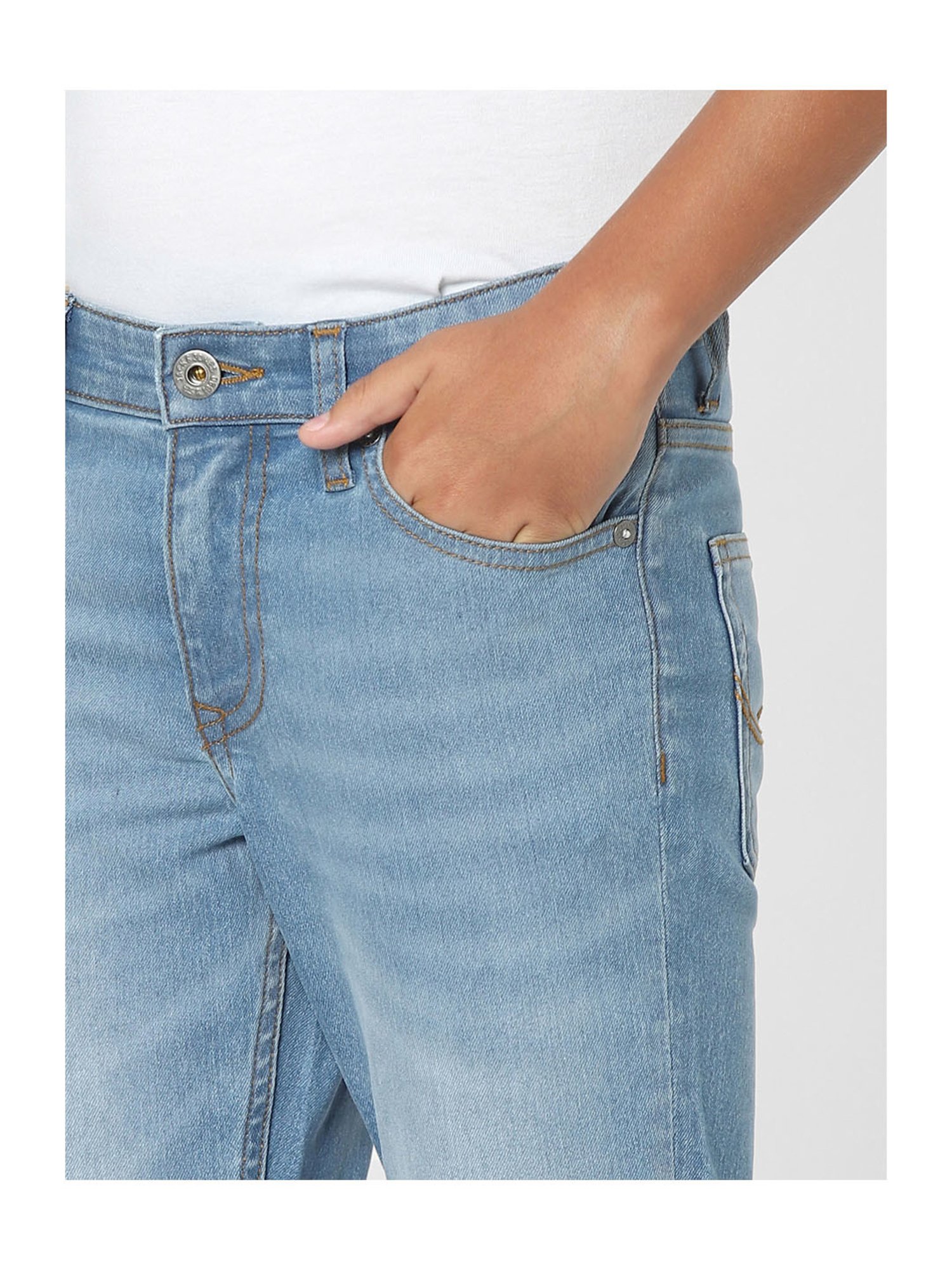 Pepe Jeans Boys Dark Blue Solid Jeans