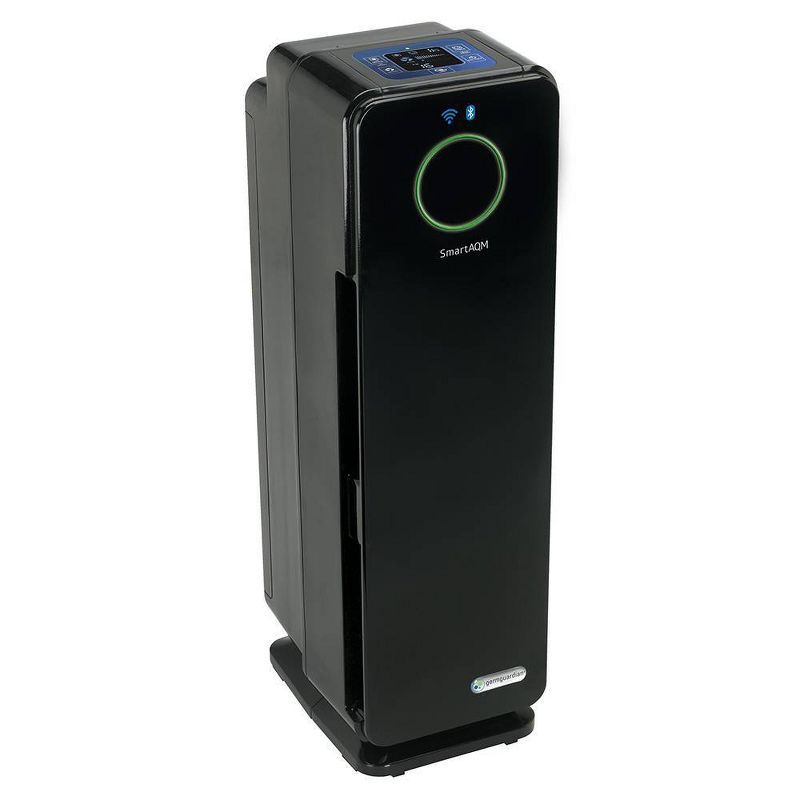 GermGuardian 22" CDAP4500BCA Smart Elite 4 in 1 True HEPA Air Purifier with UV Sanitizer Odor Reduction and WiFi Tower Black