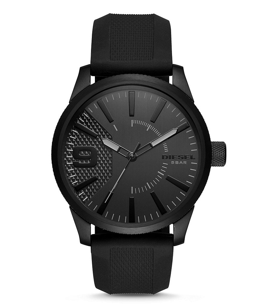 Diesel DZ1807 Total Black Silicone Watch