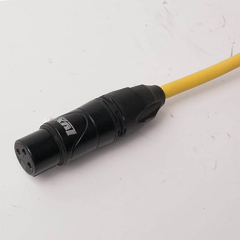 50 Feet XLR Microphone Cable Balanced Male to Female 3 Pin Mic Cord for Powered Speakers Audio Interface Professional Pro Audio Performance and Recording Devices Yellow