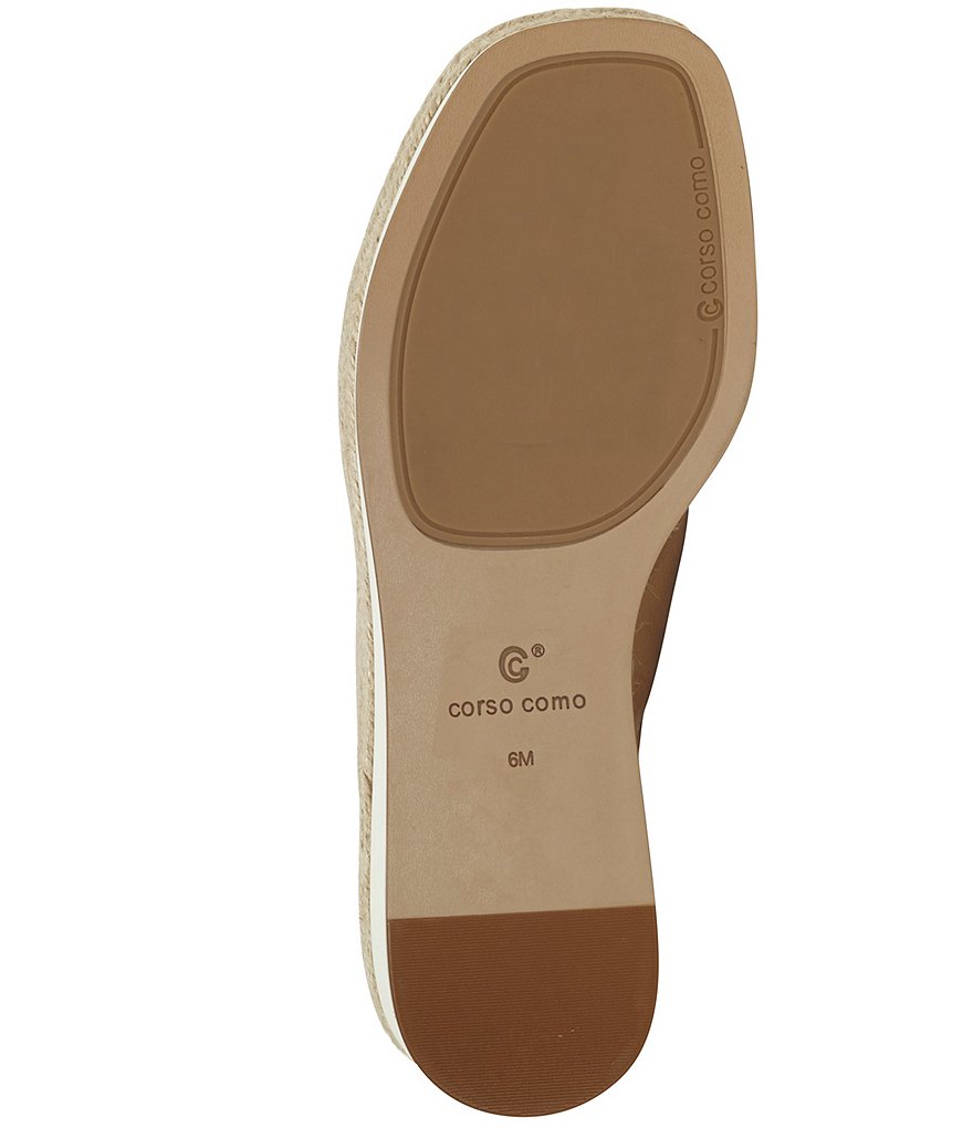 CC Corso Como Penelopy Patent Leather Flatform Espadrilles