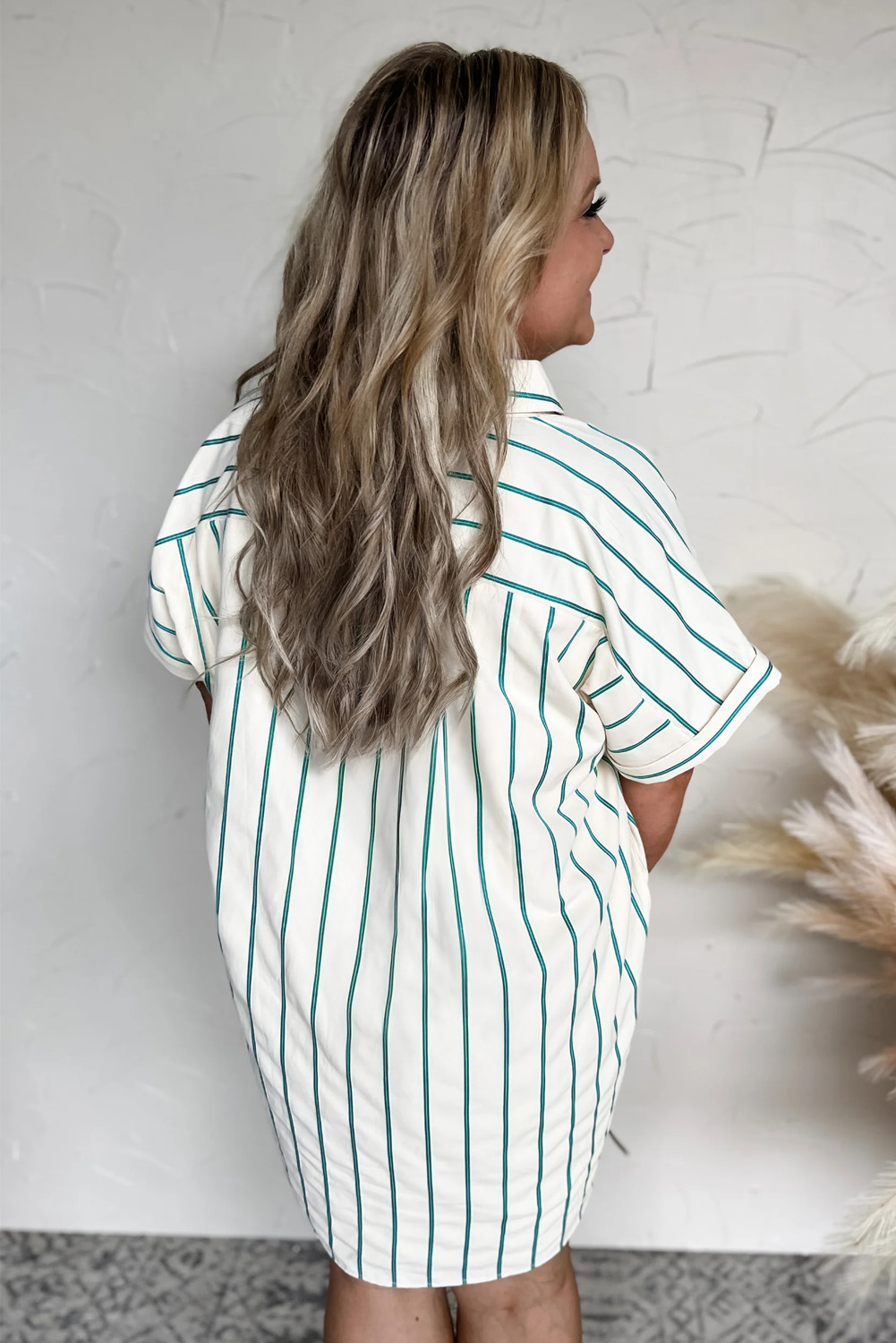 Black Leopard Patchwork Split Neck Ruffle Plus Size Dress