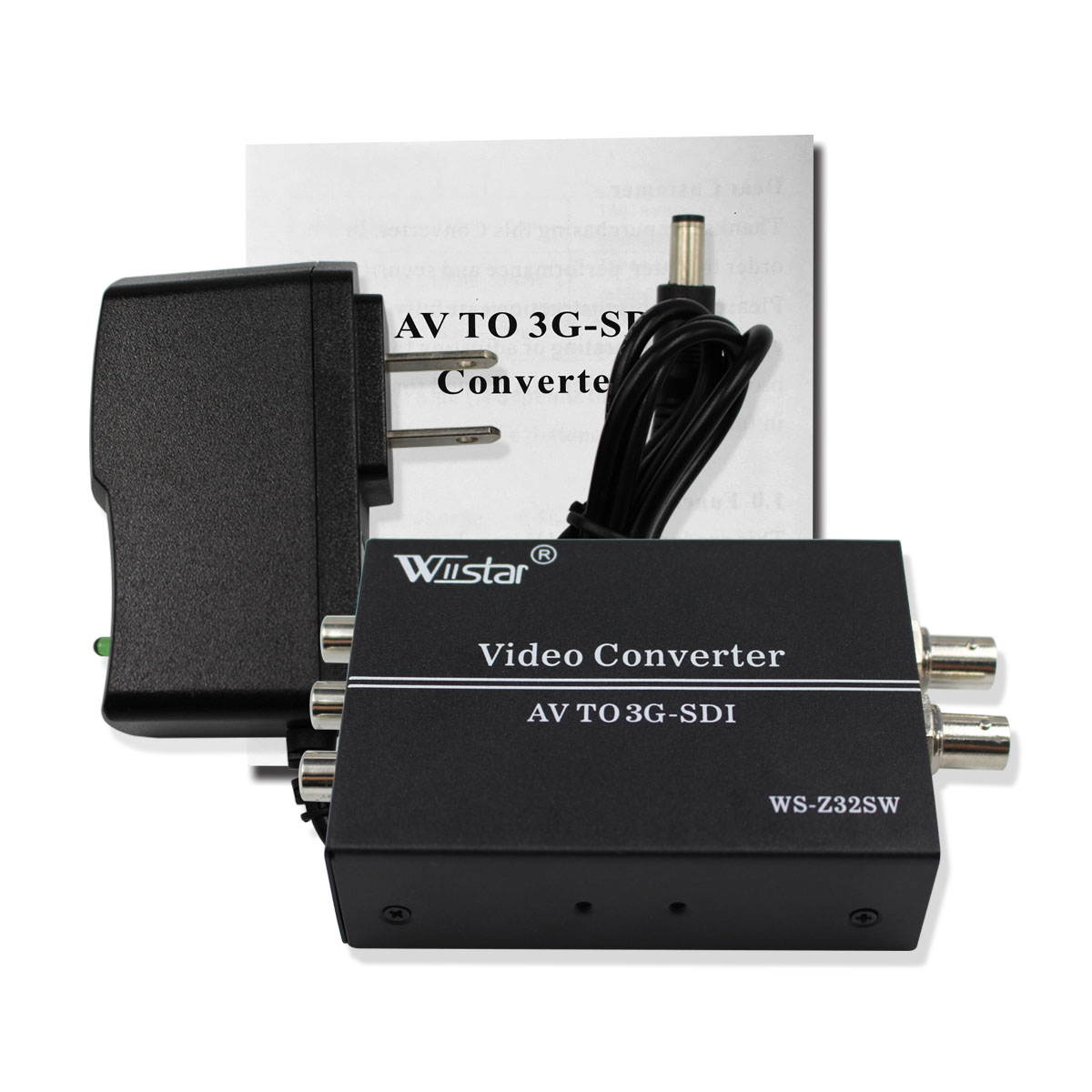 AV to Dual SDI 3G Converter R/L CVBS 3RCA in 3G HD-SDI out Adapter Full HD 1080p for CRT HDTV Camera