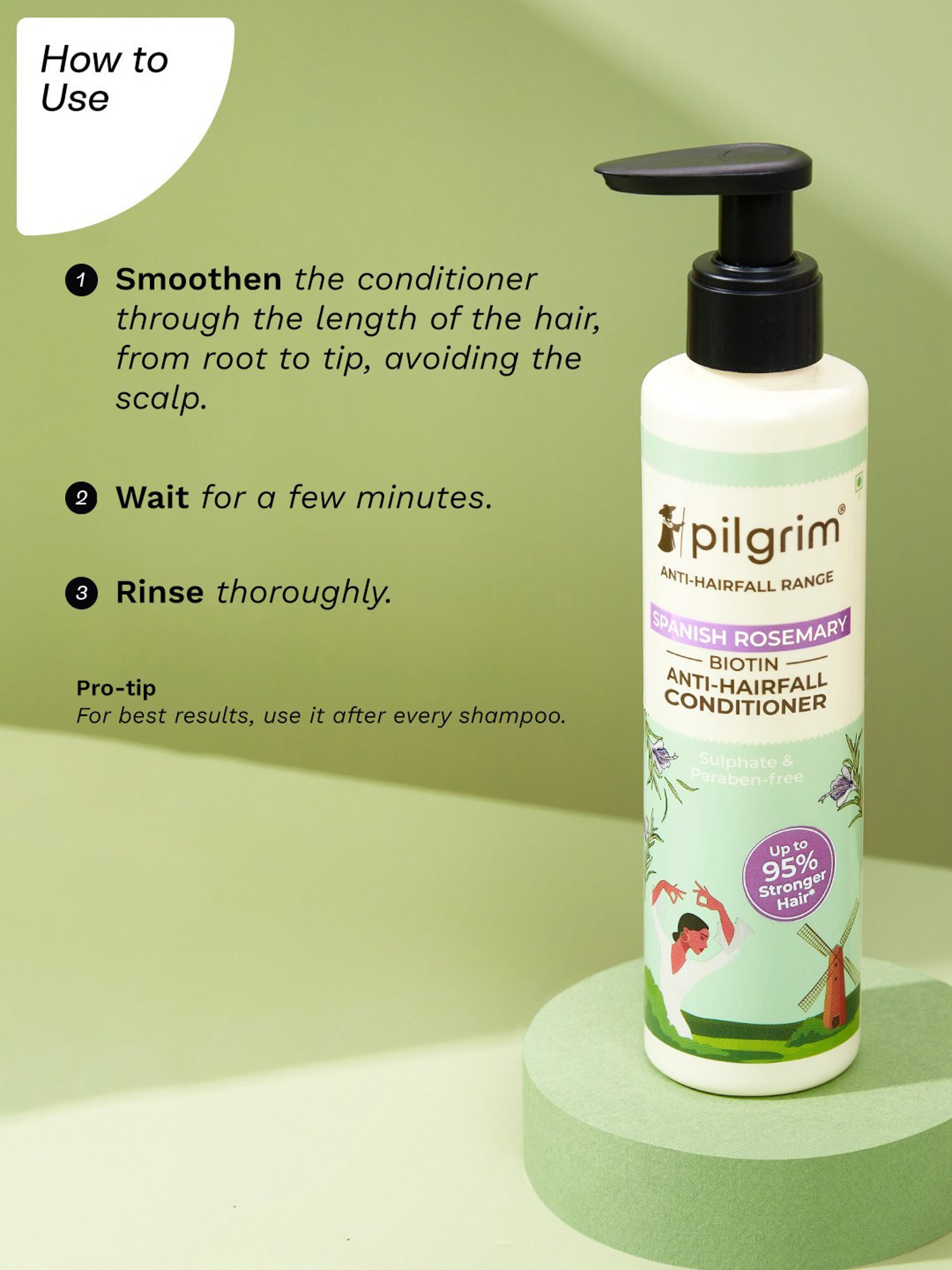PILGRIM Spanish Rosemary & Biotin Anti-Hairfall Conditioner - 200 ml