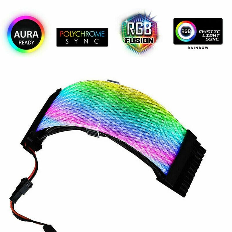 Extension Cable Power Supply Accessory Addressable RGB Light PC Case Sync 24 Pin