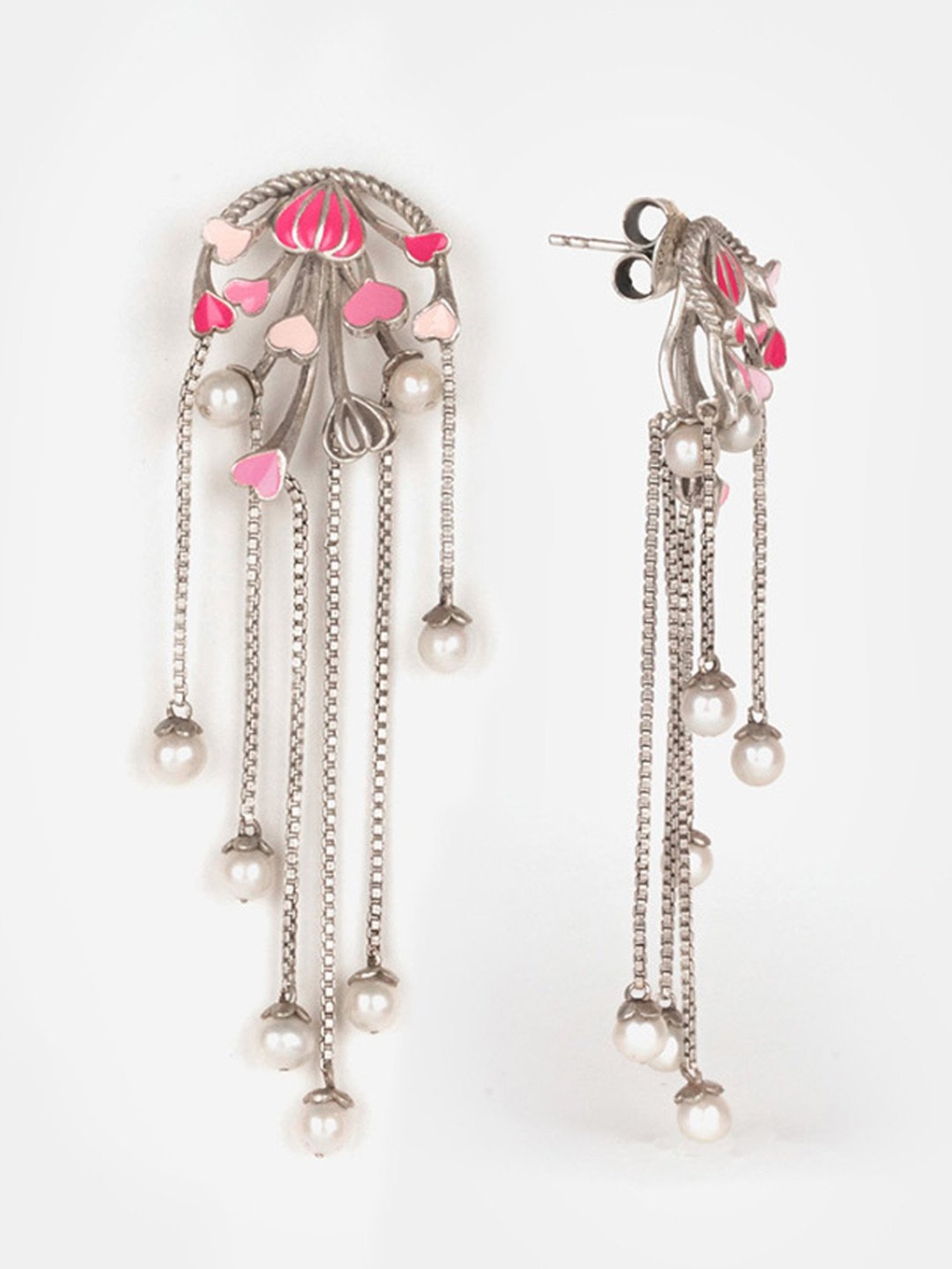 Shaya 92.5 Sterling Silver For the Love of New Challenges Heart Earrings for Women