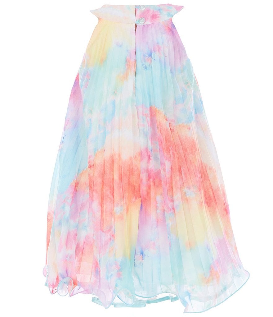 Bonnie Jean Little Girls 4-6X Pleated Tie-Dye Chiffon Trapeze Dress