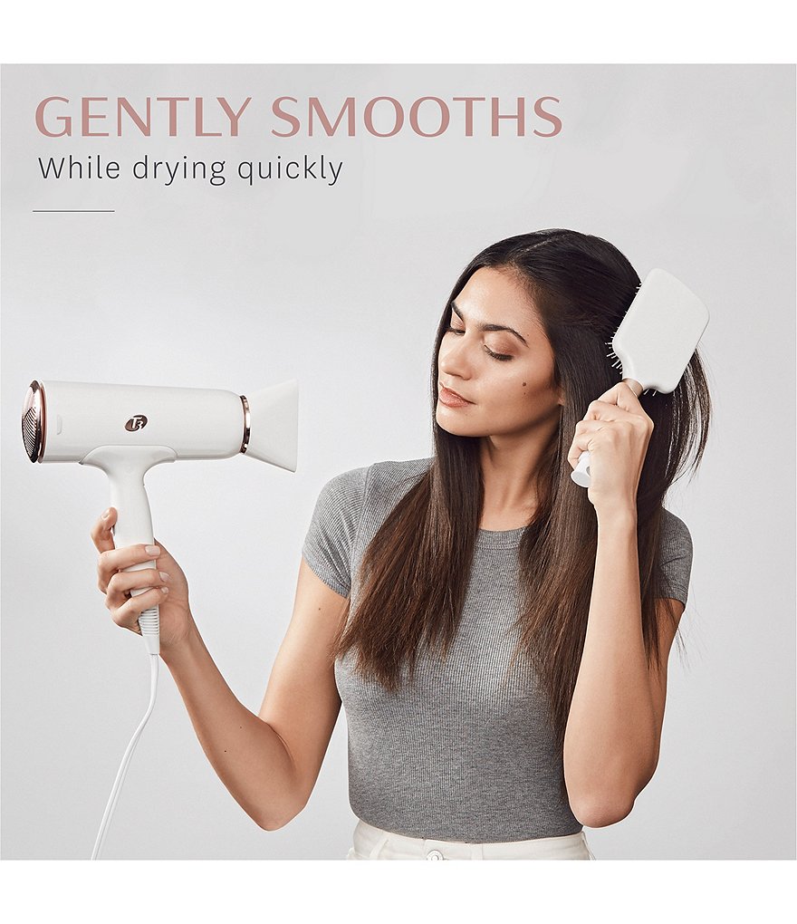 T3 Smooth White & Rose Gold Paddle Brush