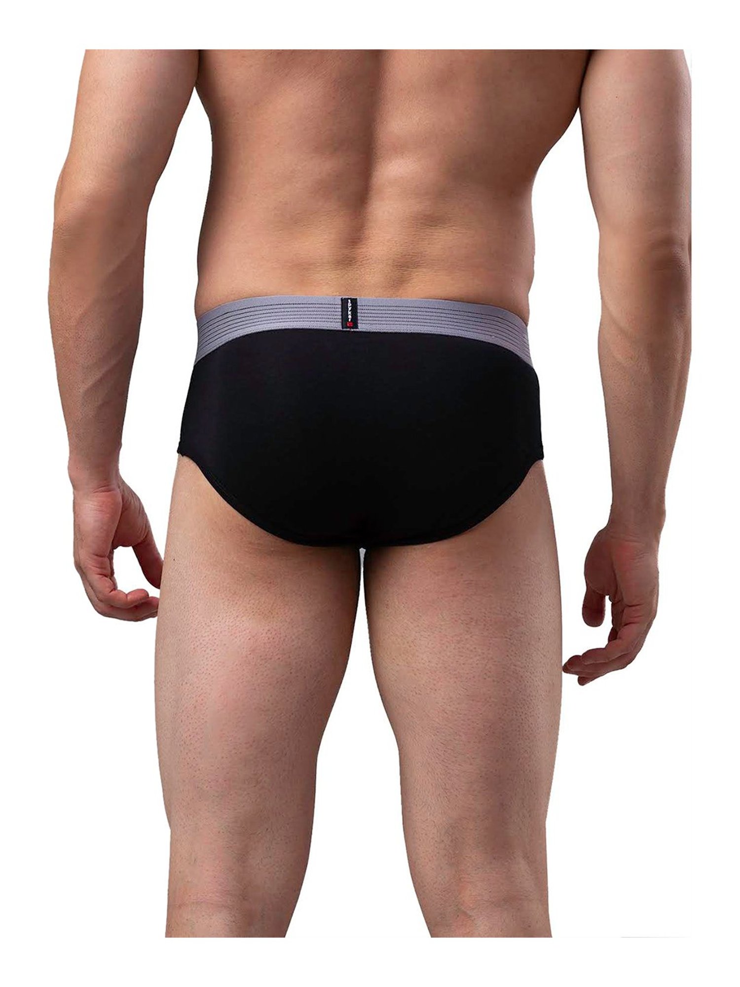 UnderJeans by Spykar Black Briefs - Pack of 2
