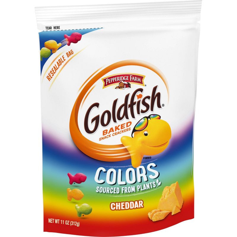 Pepperidge Farm Goldfish Colors Cheddar Crackers - 11oz Re-sealable Bag
