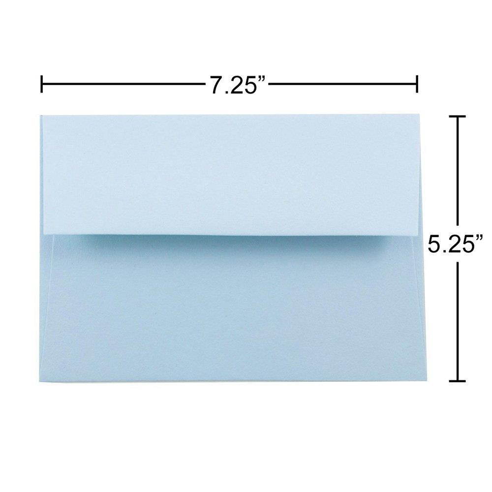 JAM PAPER A7 Premium Invitation Envelopes - 5 1/4 x 7 1/4 - Baby Blue - 25/Pack