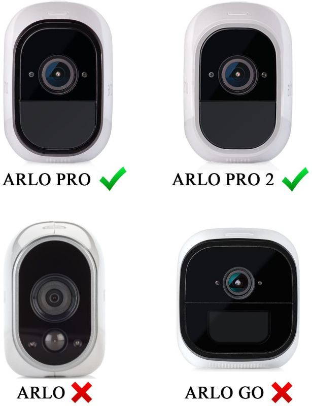 Silicone Case Skin with Dual Layer Sunshade Design, Clear (Not Fuzzy) Night Vision - Sun Glare UV Weather Protection Cover for Arlo Pro & Arlo Pro 2 Smart Security Camera, 3 Pack (Beige)