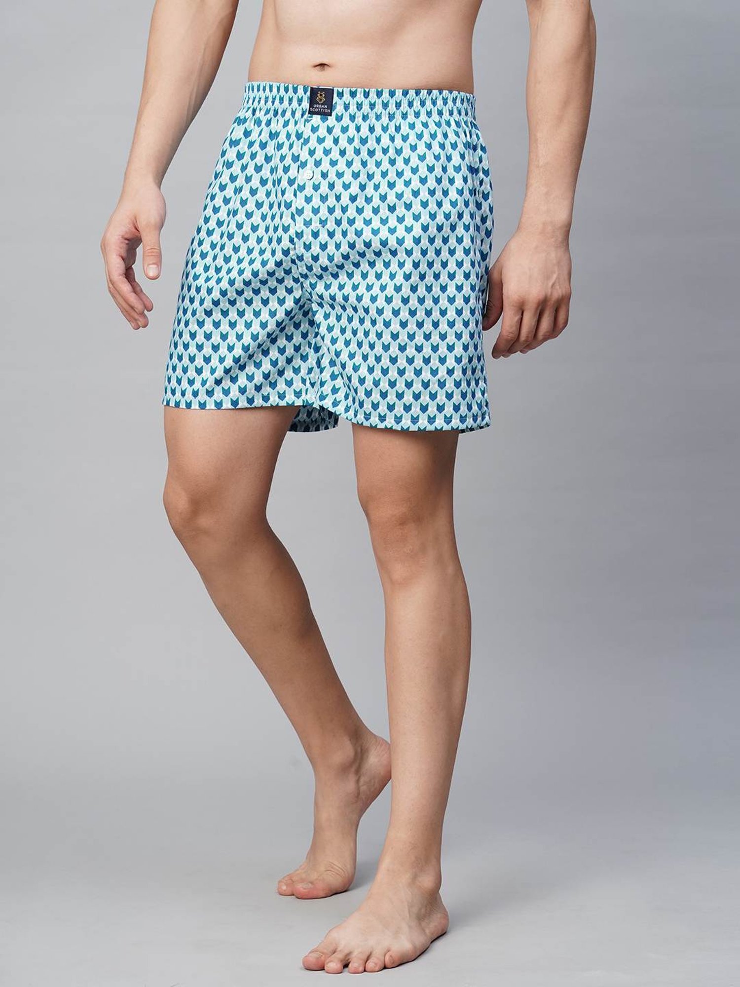 Urban Scottish Multicolored Regular Fit Printed Boxers - Pack Of 3