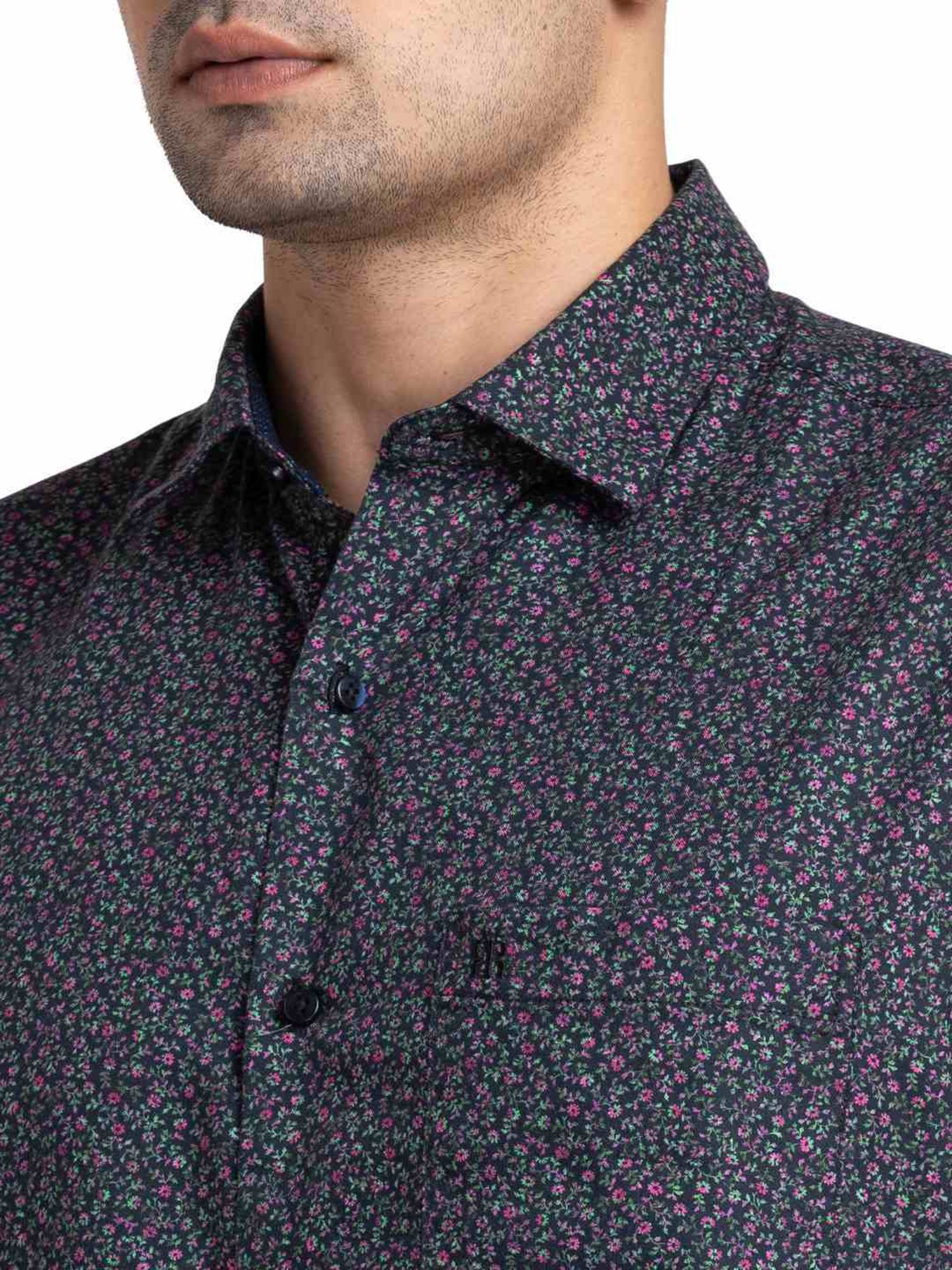 Raymond Muiltcolored Contemporary Fit Printed Shirt