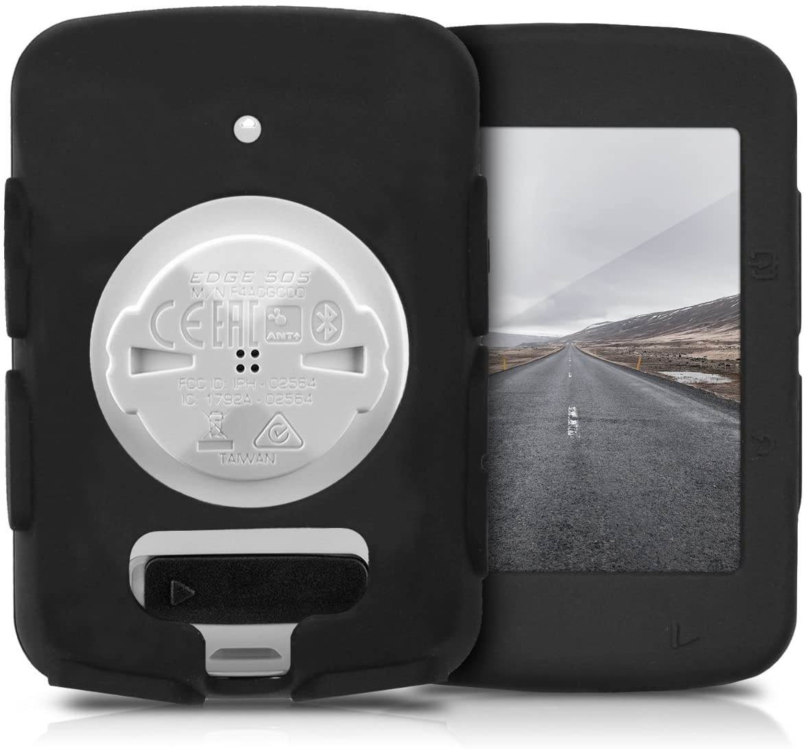 kwmobile Case Compatible with Garmin Edge 520 - Soft Silicone Bike GPS Navigation System Protective Cover - Black