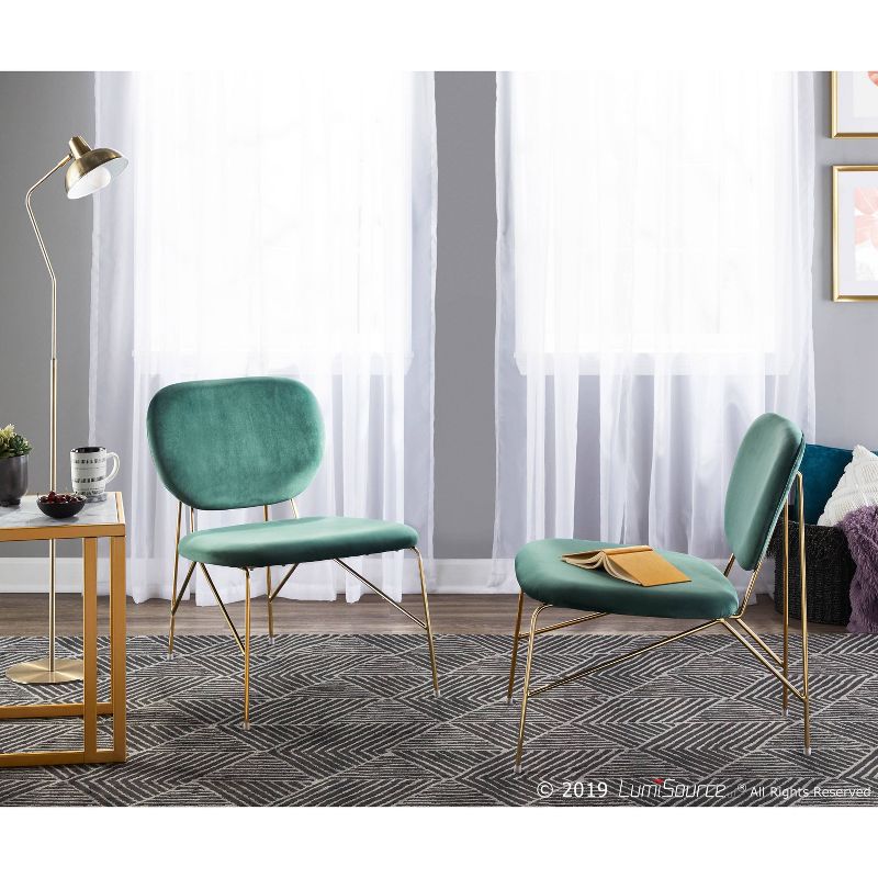 Metal Contemporary Darby Floor Lamp Black (Includes LED Light Bulb) - LumiSource