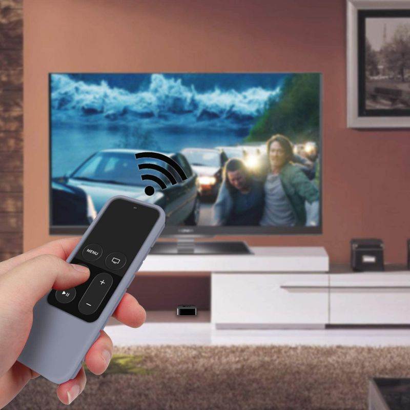 Fintie Protective Case for Apple TV 4K / HD Siri Remote (1st Generation) - Honey Comb Lightweight Anti Slip ShockProof Silicone Cover for Apple TV 4K 5th/ 4th Gen Siri Remote Controller, Lavender Gray