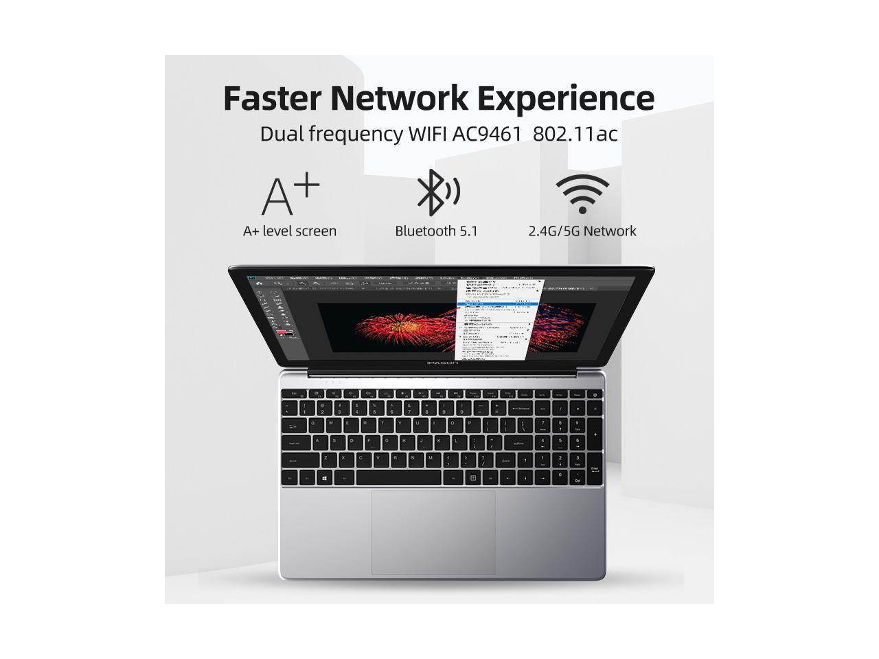 IPASON Maxbook - P1 IPS 15.6" Laptop FHD Intel J4125 4 Core up to 2.7GHz 8GB DDR4 RAM 256GB SSD Windows 10 home Notebook Computer Ultra Thin and Light Notebook Business Office Student Ultrabook