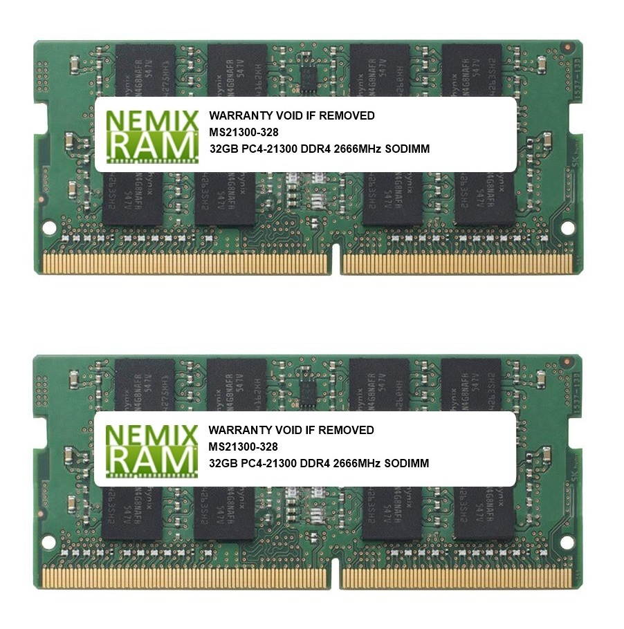 64GB (2x32GB) DDR4 2666 PC4- 21300 SODIMM Laptop Memory RAM