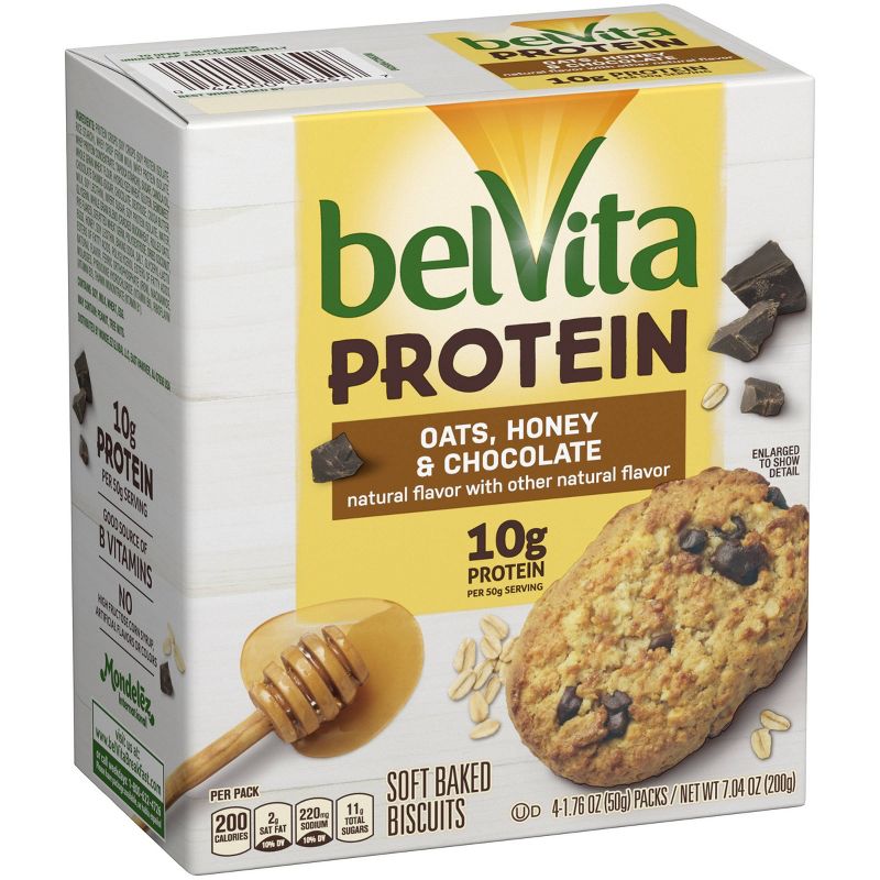 belVita Protein Oats Honey and Chocolate Breakfast Bars - 4ct