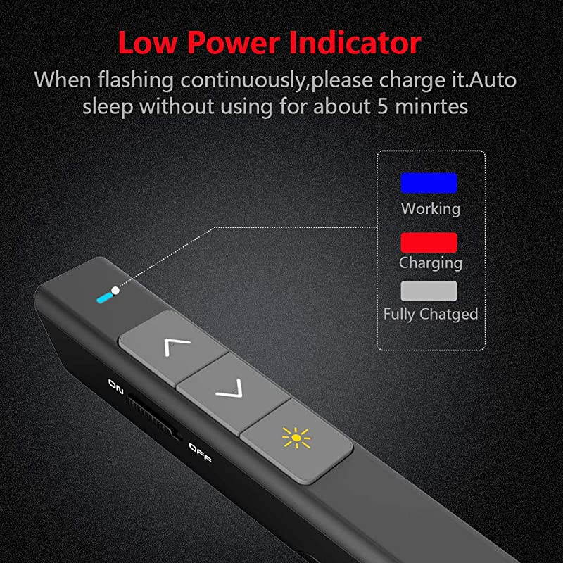 Presentation Clicker for Laptop Presentations 300ft  N26 Wireless Presenter Remote PowerPoint Clicker for Presentation Remote Google Slides Clicker