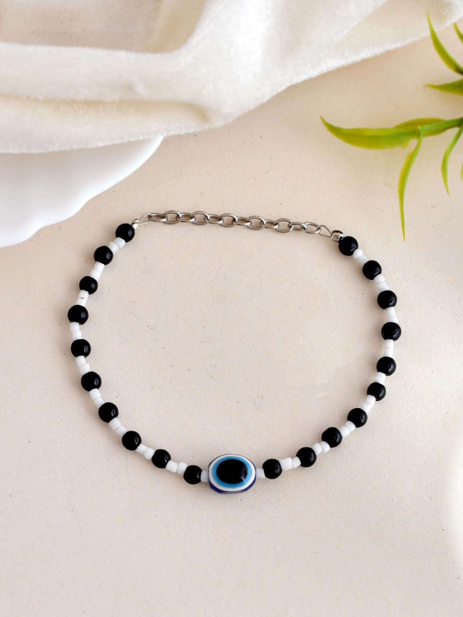 VOJ Stainless Steel Beads Brass Bracelet for Women