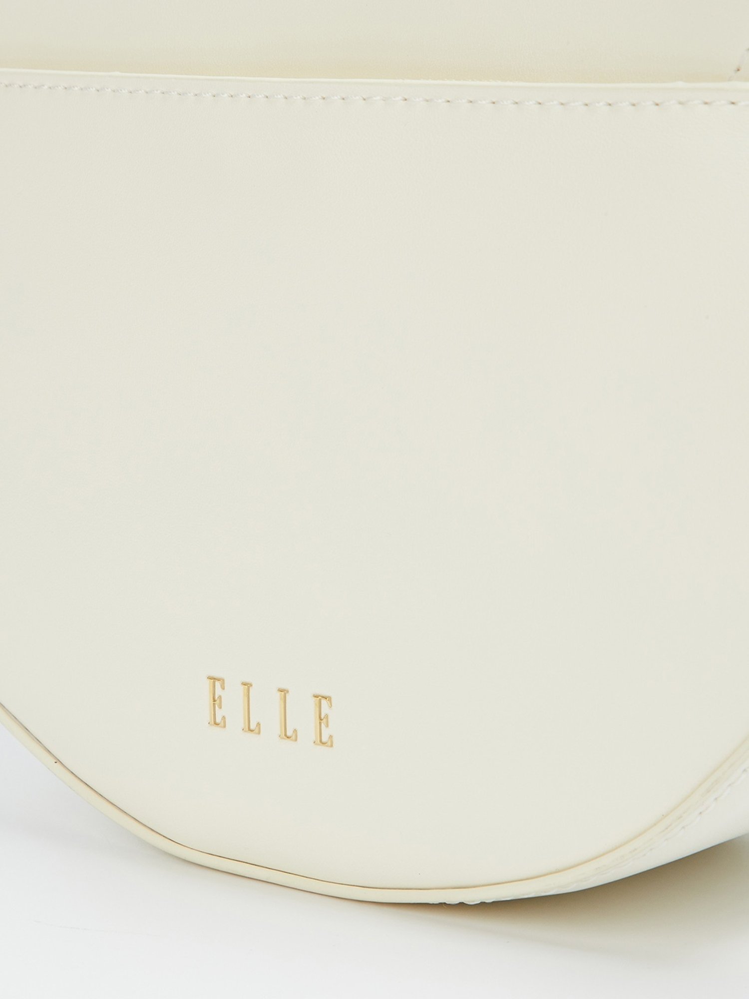 Elle White Textured Sling Handbag