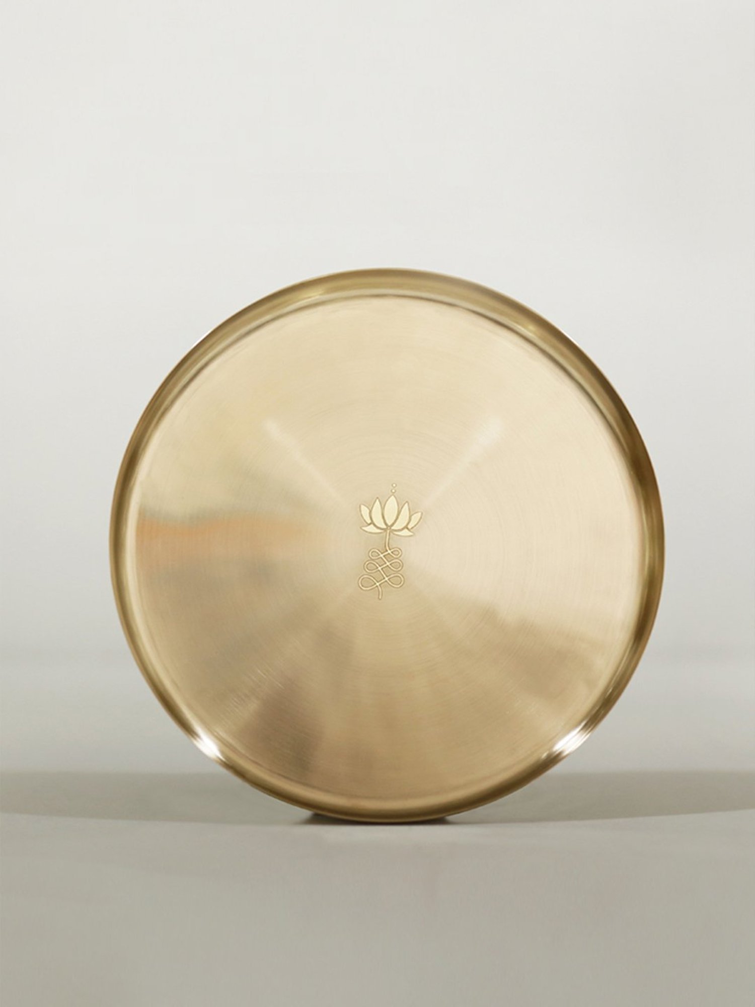 COPPRE Golden Kansa Lotus Tray - Set of 1