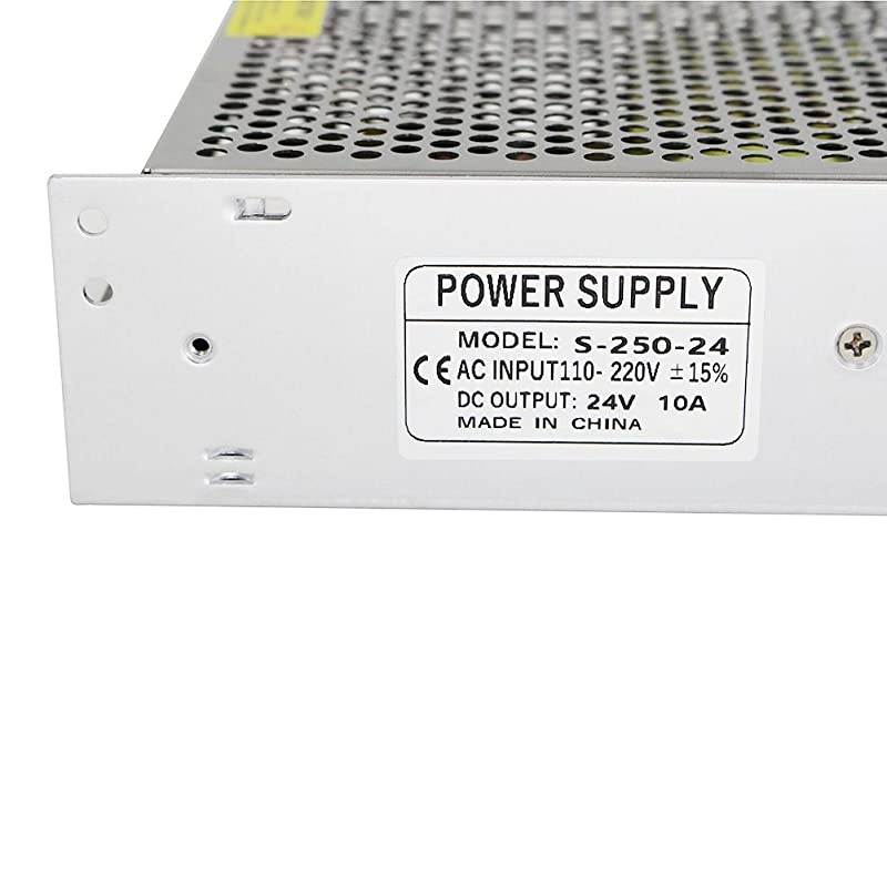 110V220V AC to DC 24V 10A 240W Switch Power Supply DriverPower Transformer for CCTV CameraSecurity SystemLED Strip LightRadioComputer Project24V 10A