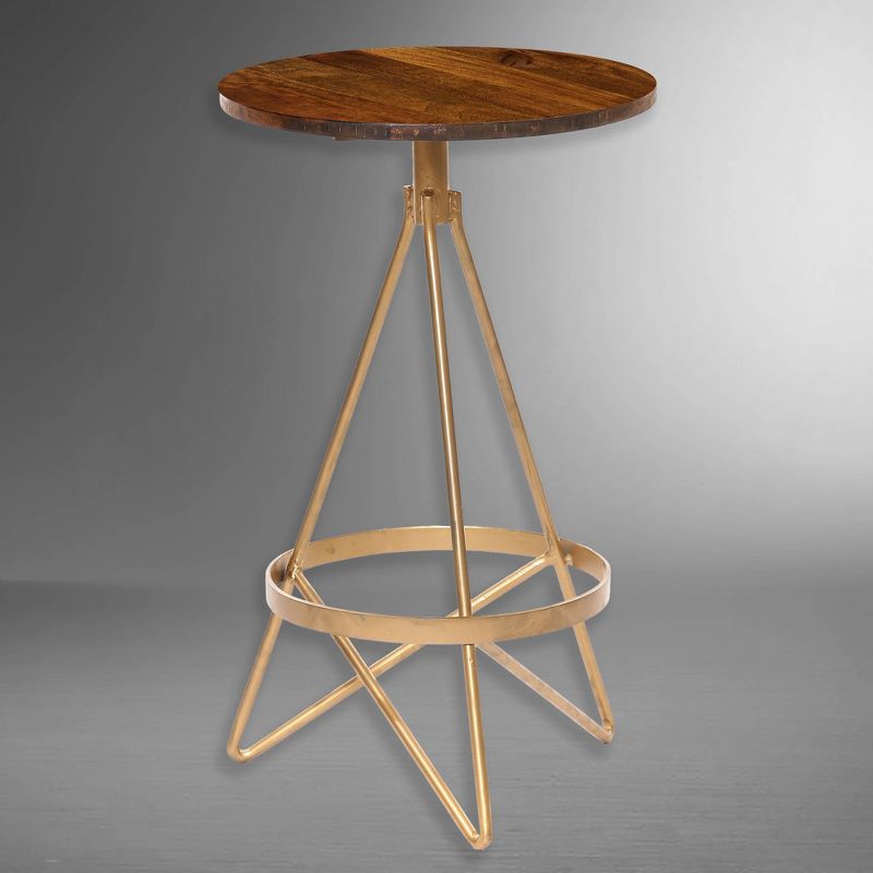 Micah Counter Height Barstool Elm/Gold - Carolina Chair & Table