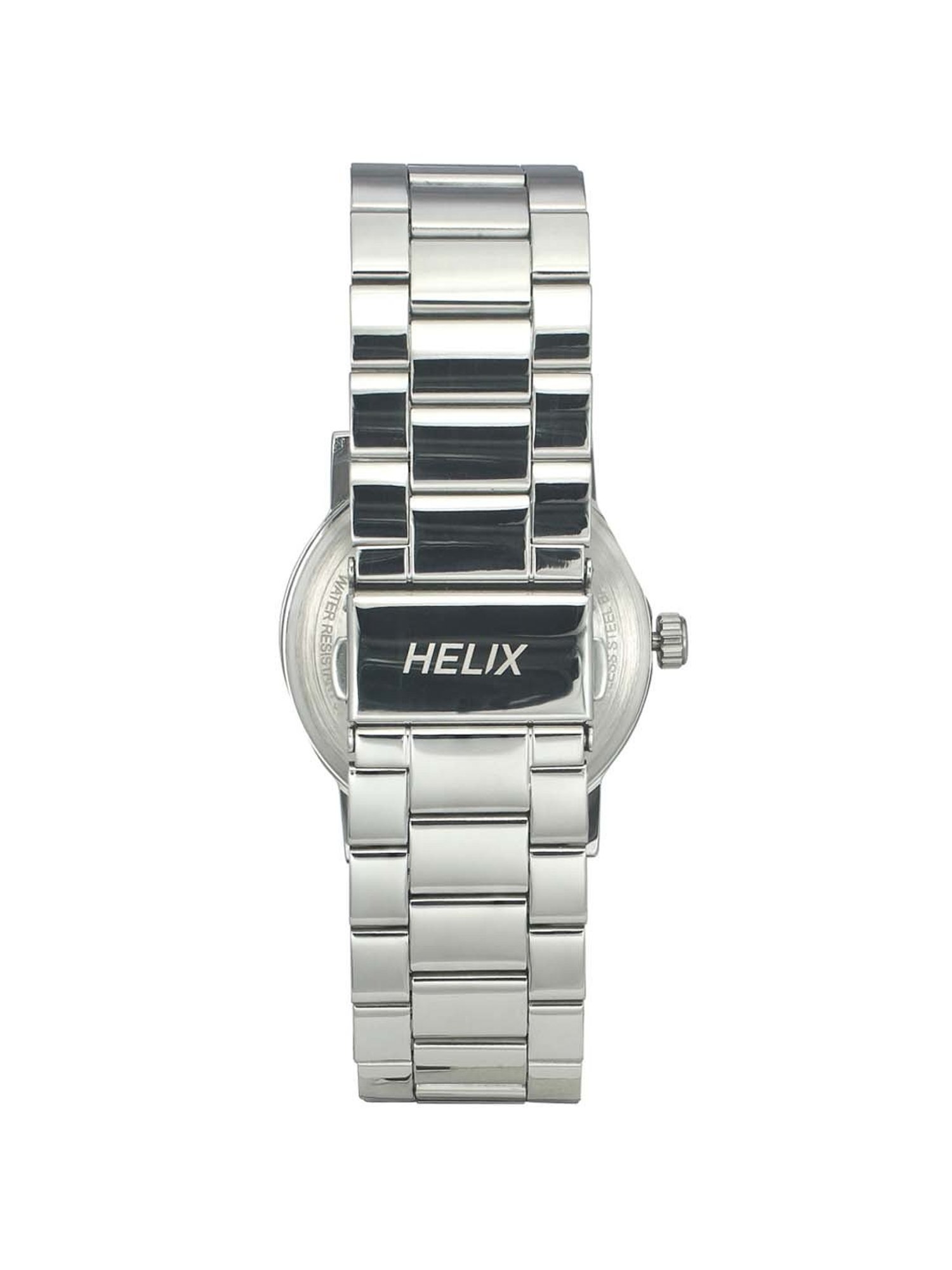Helix By Timex Blue Round Dial Analog Stainless Steel Men Watch - TW035HG09
