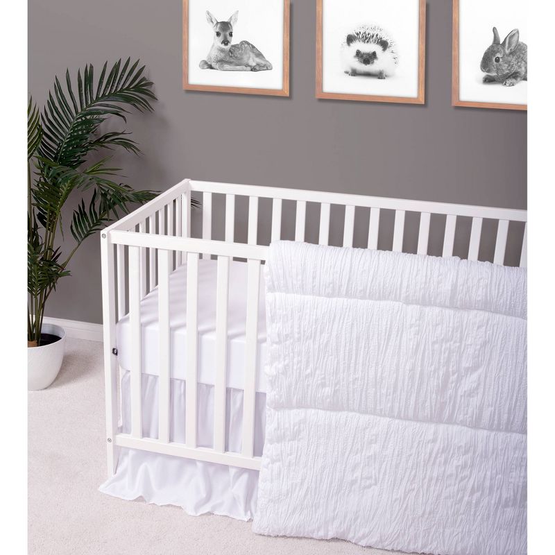Trend Lab Simply White Crib Bedding Set - 3pc