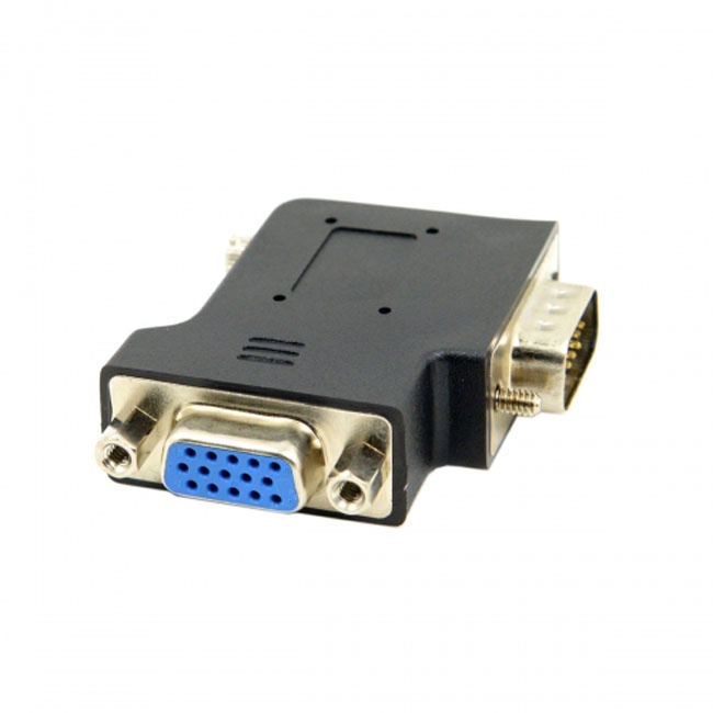 Jimier Vertical Flat Left Angled 90 Degree VGA SVGA Male To Female extension Adapter DB-002-LE
