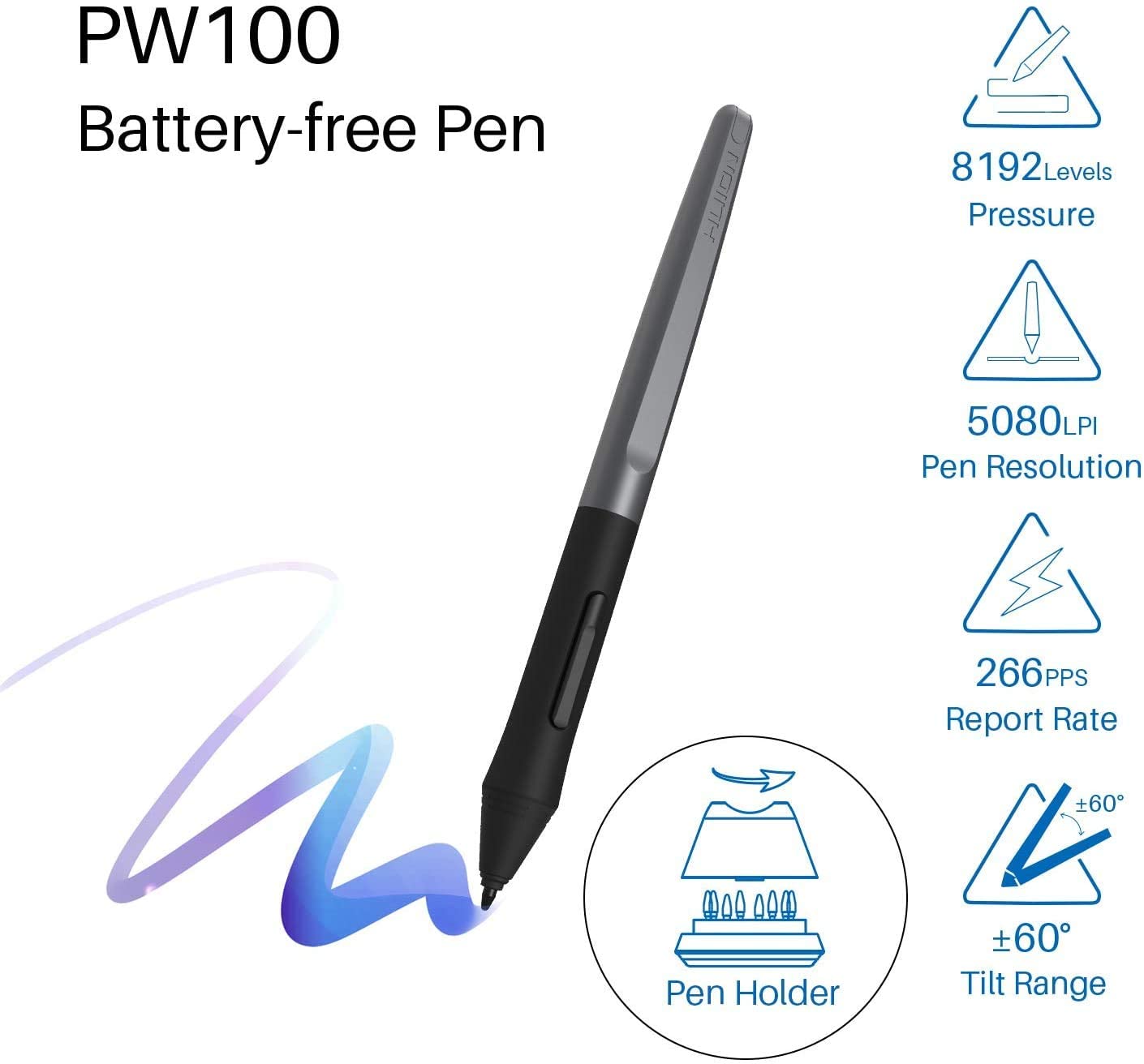 H610 Pro V2 Graphic Drawing Tablet Android Supported Pen Tablet Tilt Function Battery-Free Stylus 8192 Pen Pressure with 8 Express Keys