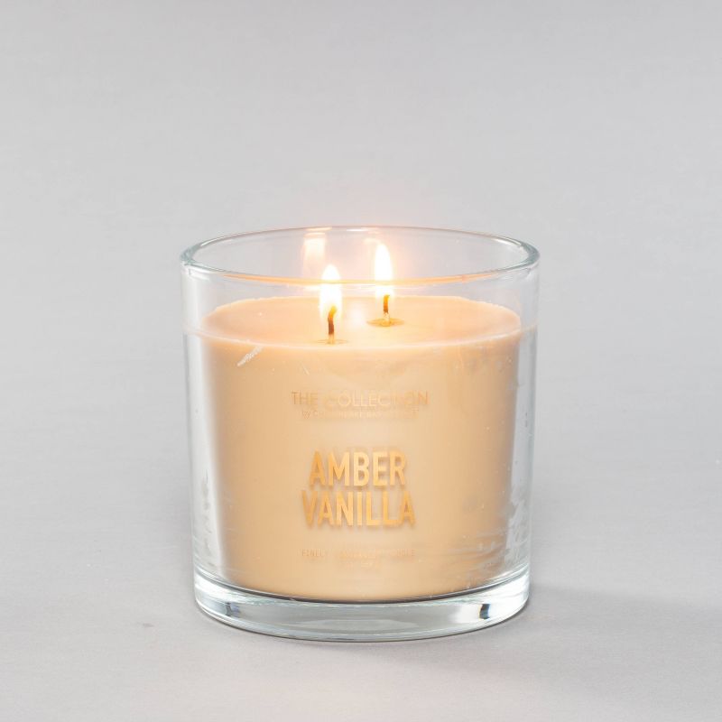13oz Glass Jar 2-Wick Candle Amber Vanilla - The Collection By Chesapeake Bay Candle