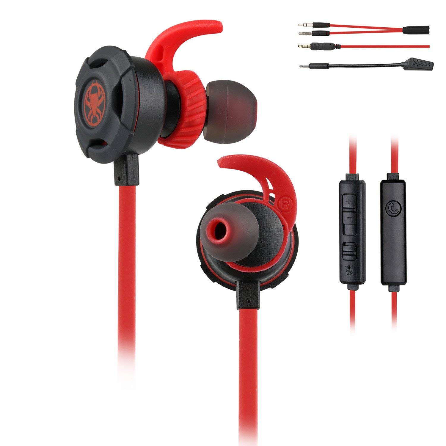 Wired Gaming Earphone 3.5 MM E-Sport Earphone Noise Cancelling Stereo Bass Gaming Headphone With Adjustable Mic for PS4, Xbox One, Laptop, Cellphone, PC
