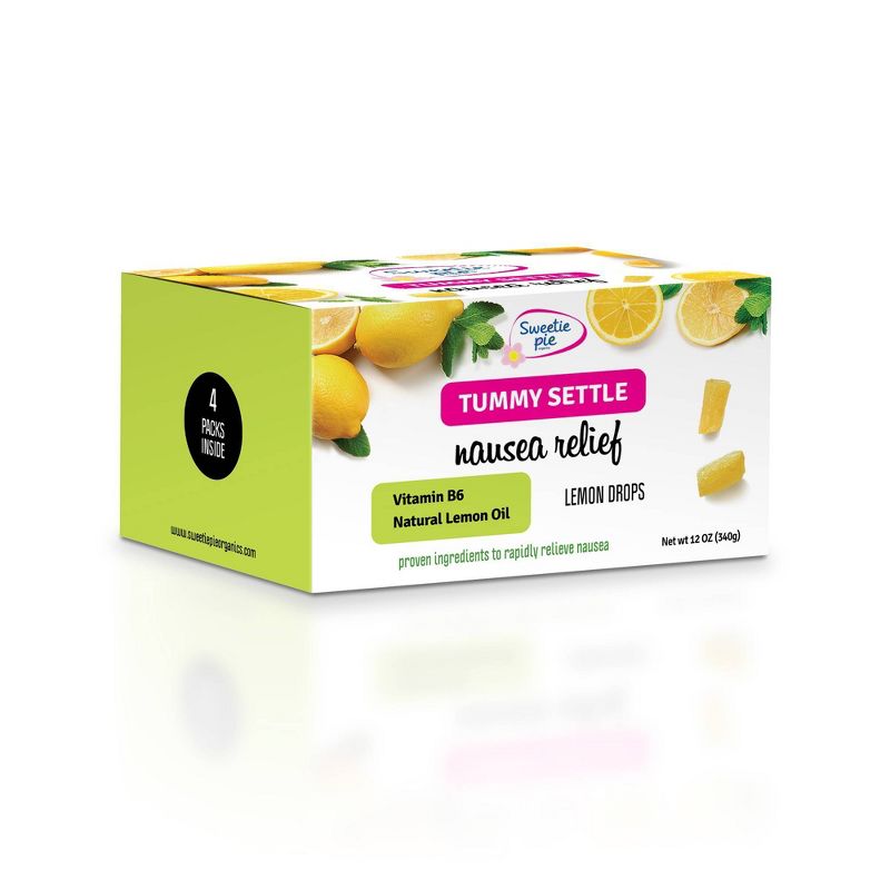 Sweetie Pie Organics Tummy Settle Nausea Relief Lemon Drops - 4pk