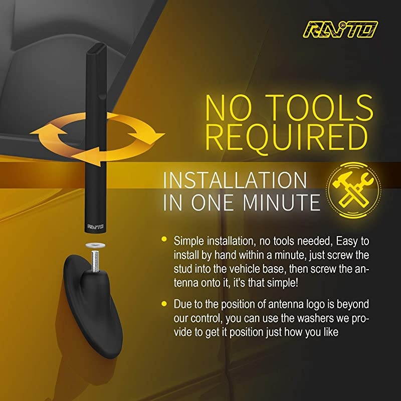 48Inch AM FM Radio Short Antenna Compatible with Ford Mustang 19942009