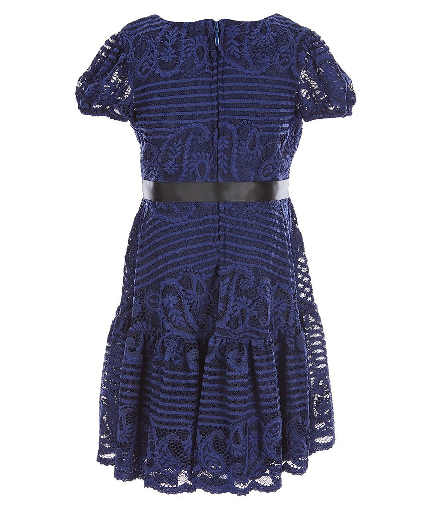 Us Angels Little Girls 2T-6X Puff Sleeve Lace Dress