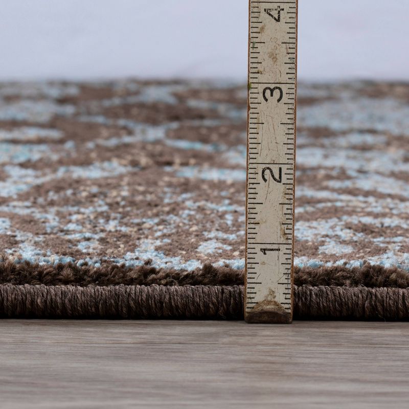 5'3"X7'7" Chocolate Abstract Woven Area Rug - Addison Rugs