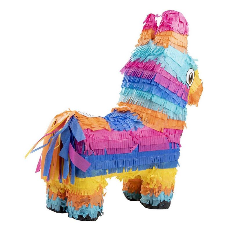 Small Donkey Pinata, Fiesta, Cinco de Mayo, Birthday Party Supplies, 12.5 x 15.7 x 4.7 inches