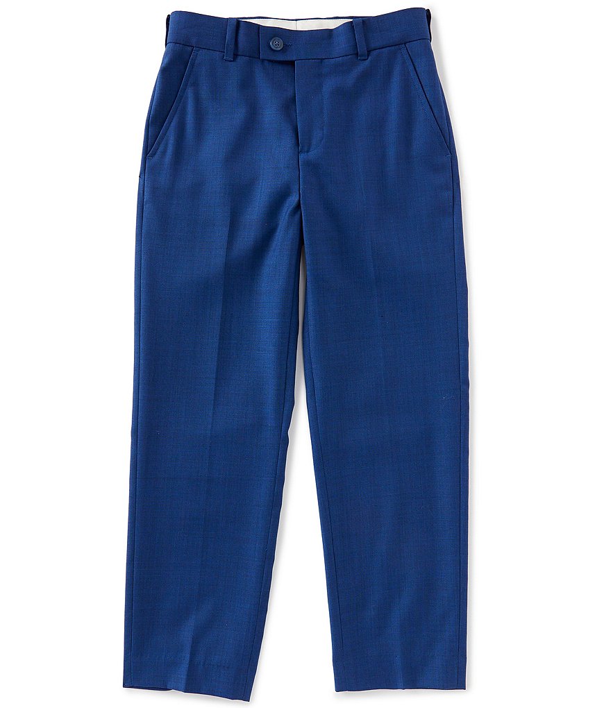 Class Club Gold Label Big Boys 8-20 Modern Fit French Blue Dress Pants