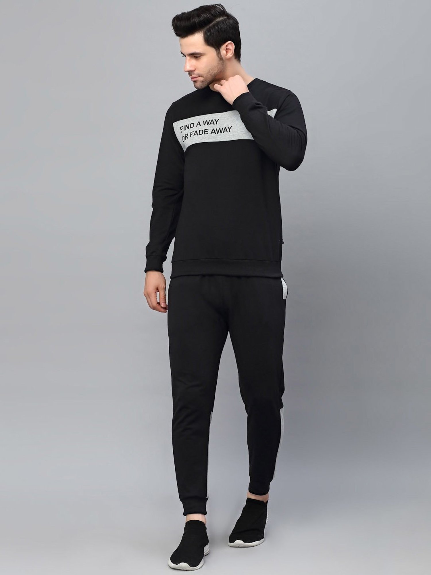 Rigo Black Regular Fit Tracksuit