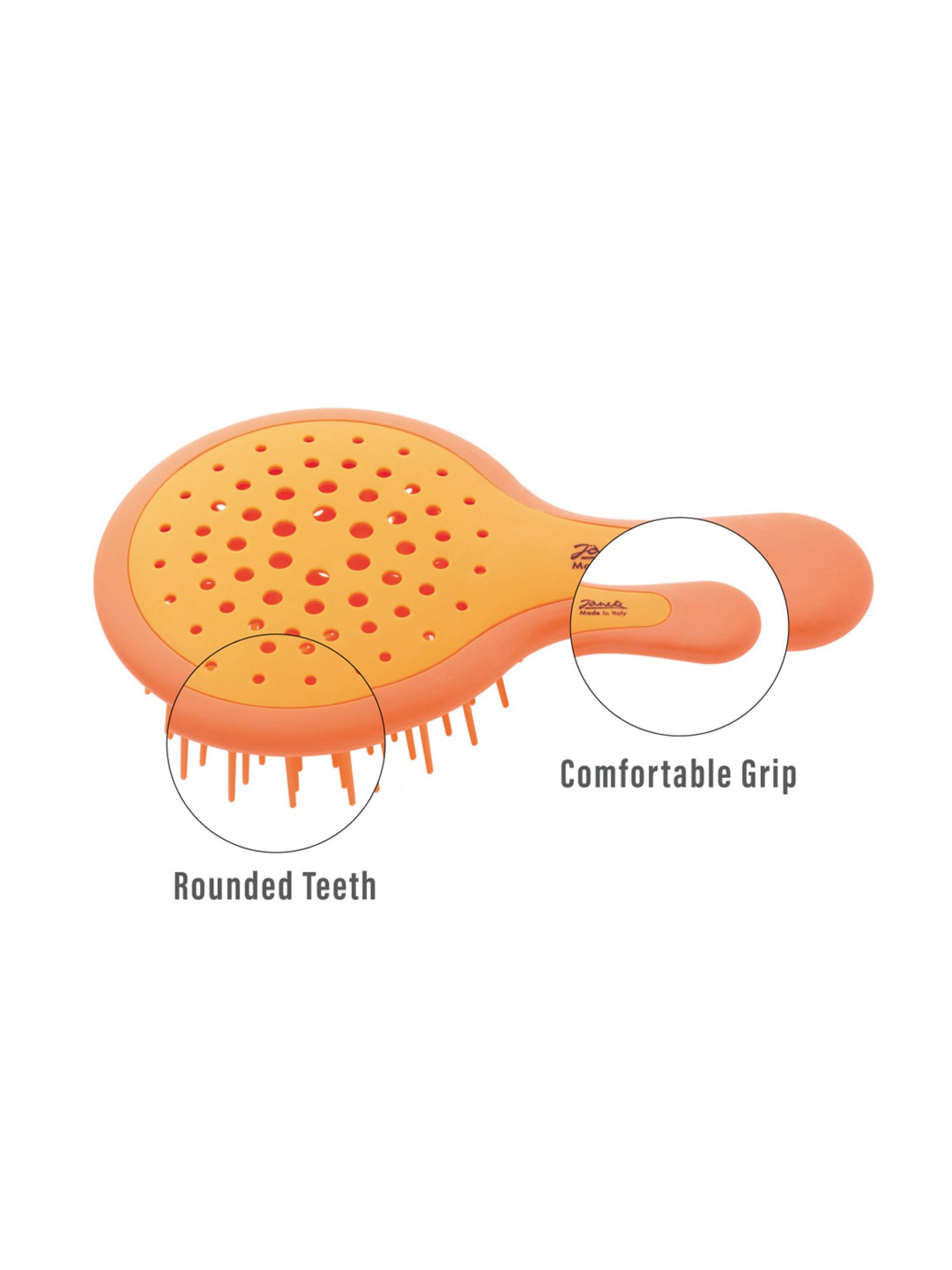 Janeke 1830 Professional Fluorescent Orange Mini Super Brush