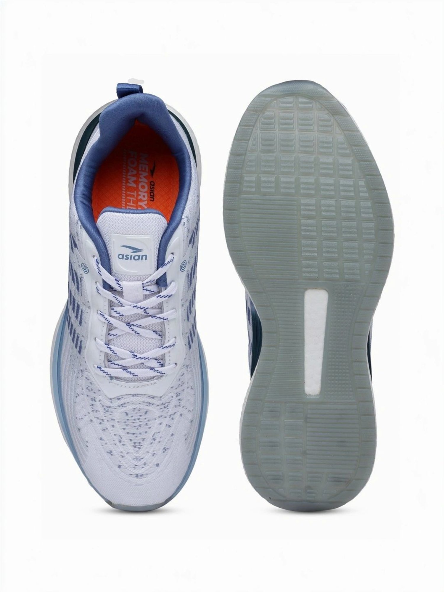 Asian Men's White Running Shoes