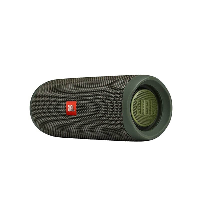 Flip 5 Waterproof Portable Wireless Bluetooth Speaker Bundle with 2Port USB Wall Charger Green