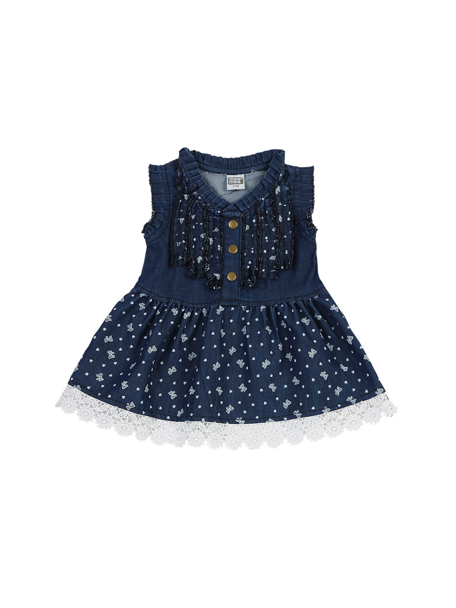 Mee Mee Kids Navy Printed Dress