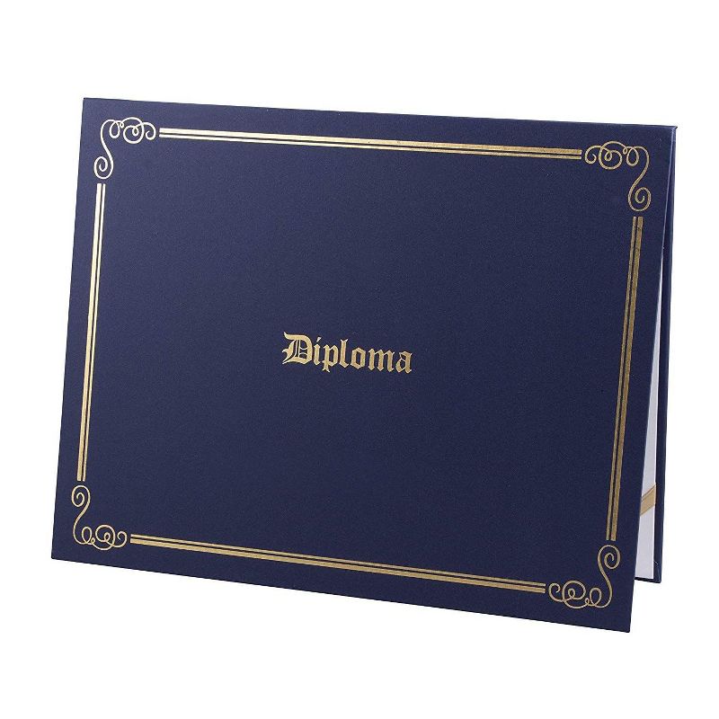 Sustainable Greetings Blue Diploma Document Cover Holder for Award Certificate 11.5 x 9 in