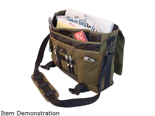 Mobile Edge Olive 17.3" Eco-Friendly Laptop Messenger Model MECME9