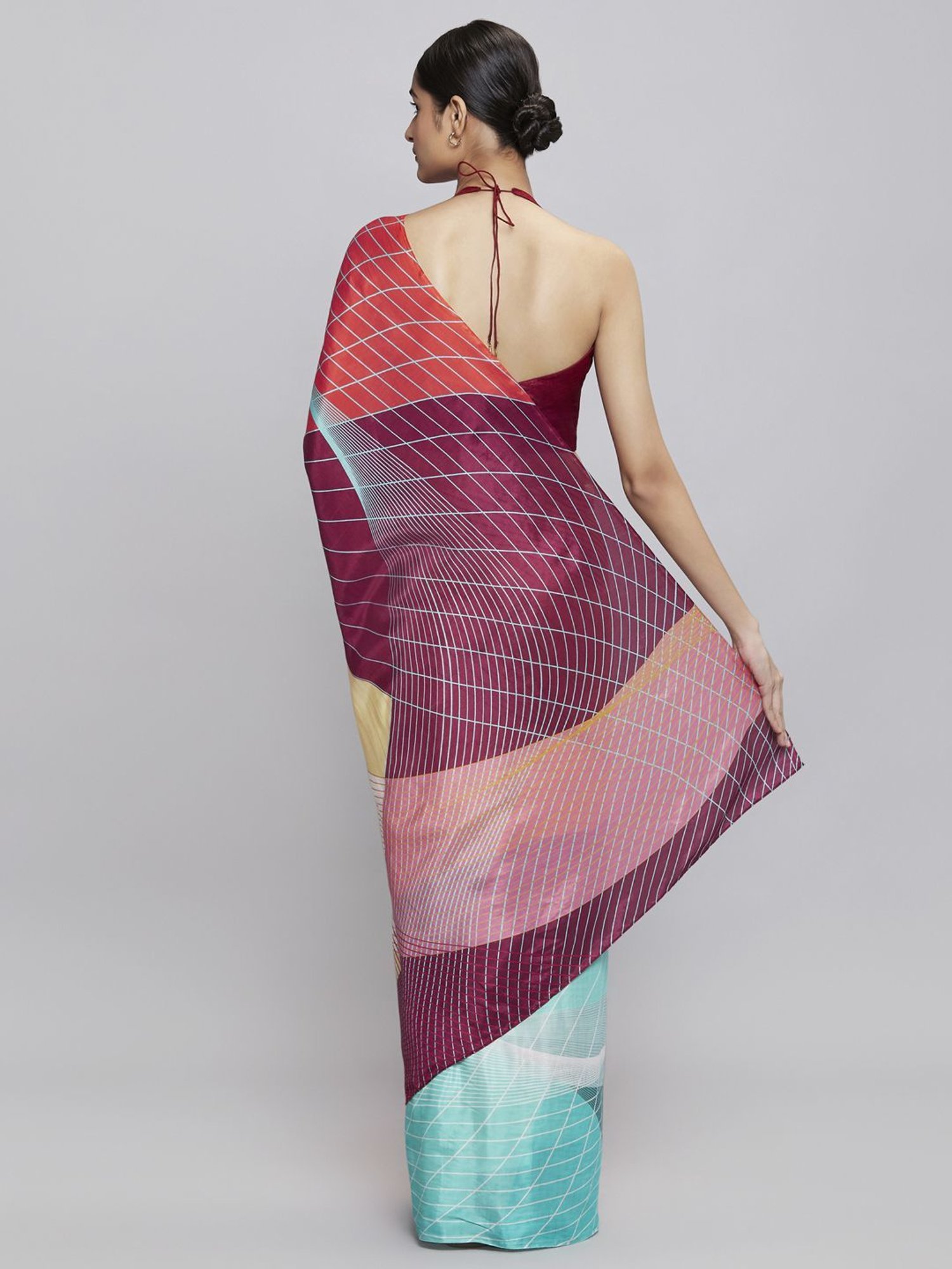 navyasa by liva Multi Printed Saree With Unstitched Blouse